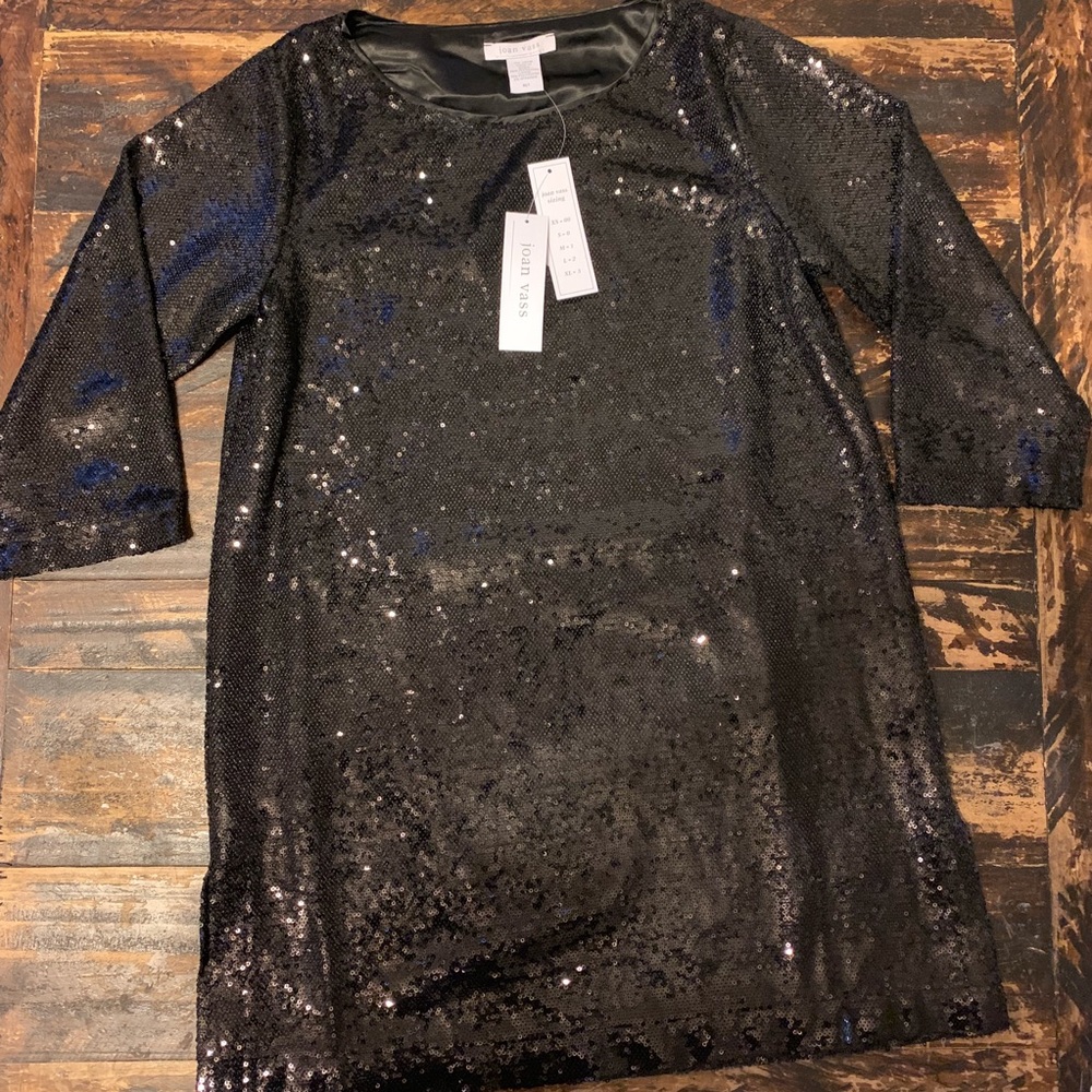 NWT Joan Vass Sequin Easy Tunic